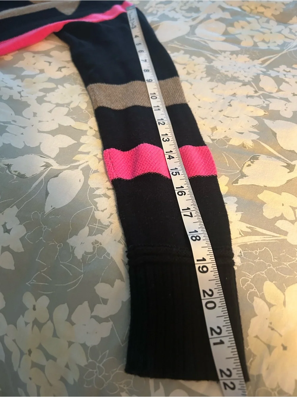 Lisa Todd Black Crewneck Sweater with Pink and Tan Arrow Motif - Picture 5 of 9